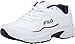 Fila Men's Memory Sportland Running Shoe,White/Fila Navy/Metallic Silver,US 8.5