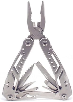 Multi Tool Pliers, NaTape Multitools Outdoor Survival Portable 13 In 1 Non Slip Pocket Tool Set with Pincers Screwdriver Black for Men (Grey)