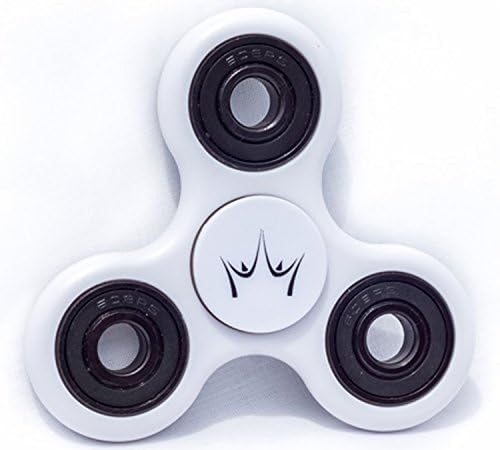 FidgetWell Premium Fidget Spinner - EDC Tri Fidget Toy - ADHD &amp; Stress Reducer - Perfect for ADHD,ADD,Anxiety,Autism,Increasing Focus Hybrid Si3N4 Ceramic Bearing Adults, Children &amp; Even Pets (White)