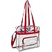 Eastsport Clear NFL Stadium Approved Tote, Sport Red
