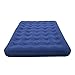 Milestone Double Flocked Air Mattress Bed, Blue