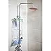 ALYER 6 Storage Pockets Hanging Mesh Shower Caddy,Space Saving Bathroom Accessories and Quick Dry Bath Organizer with Hanger,Green