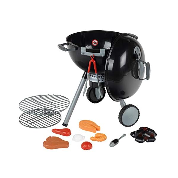Theo Klein 9400-TK 9401 Weber Kugelgrill Premium mit Licht und Sound I Mit Kohlehaufen, Grillzange und vielem mehr I Inkl. Feuerzeug mit Magnetkopf zum Aktivieren des Kohlehaufens – Bild 7