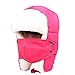 YING LAN Winter Boy Trooper Hat Outdoor Warm Girls Ski Cap Windproof Ear Flaps Hats for Kids Rose Red