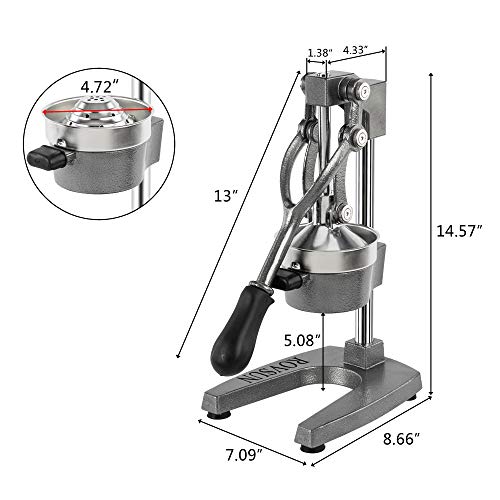 ROVSUN Professional Citrus Juicer Lemon Squeezer, Commercial Grade Manual Fruit Press Juicer for