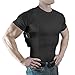 ConcealmentClothes Men’s Concealed Carry CCW Holster Shirt for Pistols & Accessories, Crew Neck, Black, Large