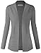 BIADANI Women Classic Soft Long Sleeve Open Front Cardigan Sweater Heather Grey 2 2X-Large