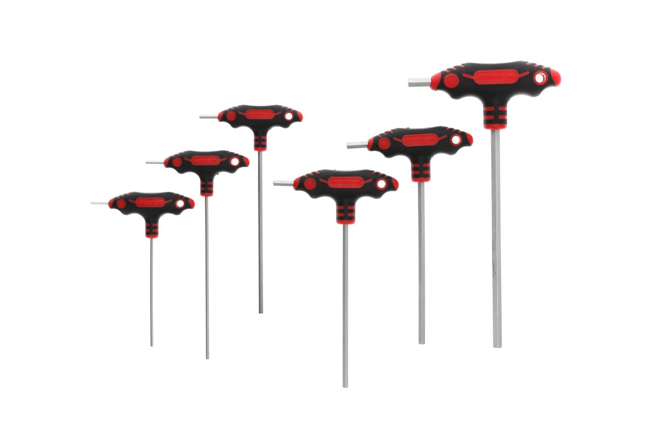 GEDORE red 6-pc. Screwdriver set, Key set, 2-component T-handle, Tool, R38672006