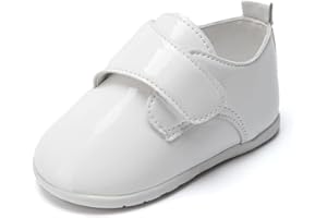 Sonsage Infant Baby Boys Girls Oxford Shoes PU Leather Loafers Flats Non-Slip Unisex Classic Moccasins Rubber Soft Sole Newborn Toddler Walking School Uniform Wedding Dress Shoe