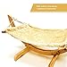 Luxury Cat Hammock, Cat Bed for Indoor, Perfect for Cats Ferrets & Small Dogs, Cat Bed Furniture, Wooden Hammock Bed, Self Warming Cat Bed Cushion, Hanging Pet Hammock Wooden Frame, Easy to Assemblethumb 3