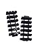 Lego Stairs, 7x4x6, Black, Set of 2