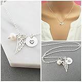 Angel Wing Necklace - Sterling Silver - Memorial Jewelry - Sympathy Gift