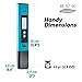 Box Paradise Digital pH Meter for Water with 6X pH Buffer Powder, 2 Batteries, Case and E-Book