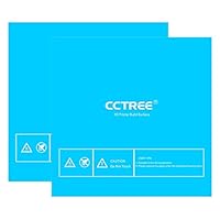 CCTREE 3D Printer Build Surface with 3M Sticker3D Printer Heated Bed Sheet for Creality CR-10S S4 400x400mm (Pack of 2)