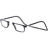 Clic Magnetic Reading Glasses for Men or Women, Computer Readers, Executive (M-XL, Black, 2.00 Magnification)