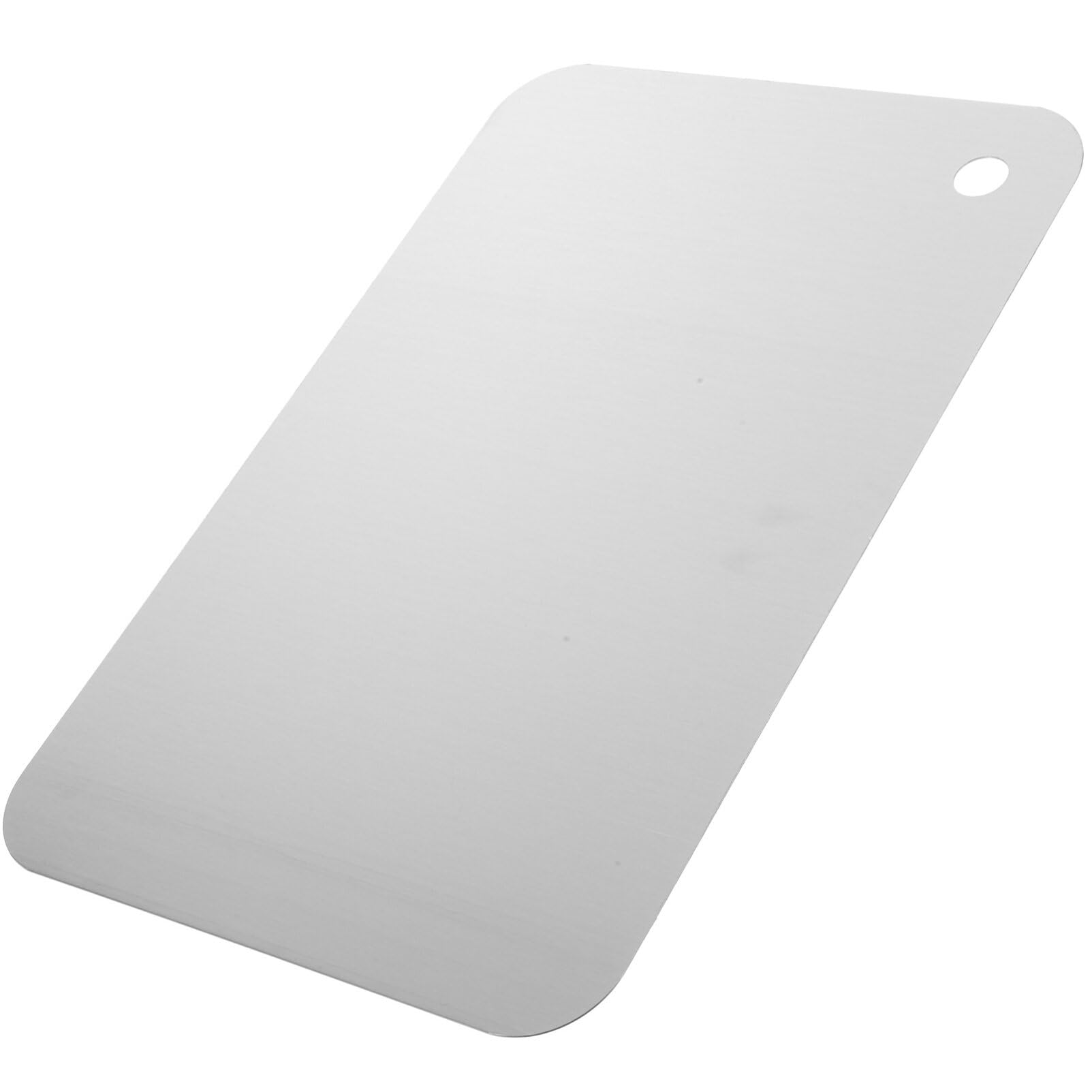 BESTonZON Chopping Boards, Metal Board, Worktop Saver, Kitchen Pastry Board Chopping Board for Meat Fruit Vegetable Bread Dough Rolling Silver 30x20cm