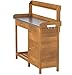 Convenience Concepts Deluxe 1 Drawer Potting Bench with Storage Cabinet and Shelves, Light Oak