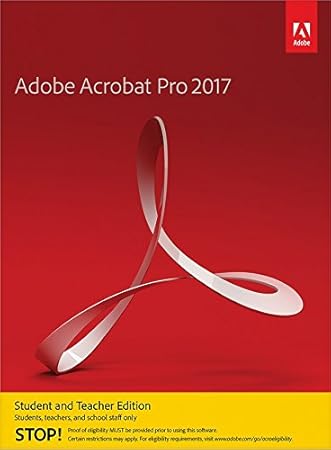 Adobe Acrobat Pro 2017 Student and Teacher Edition Mac - Validation Required [Download]