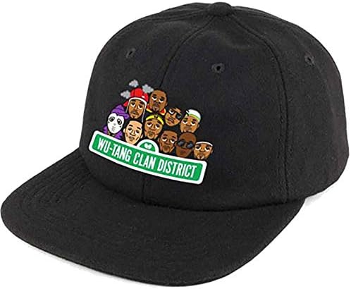 Men's Wu Tang Clan World-Wide Baseball Cap One Size Black at