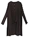 ZANZEA Women's Cotton Linen Long Sleeve Fake 2PCS Button Tops+Skirt Maxi Dress
