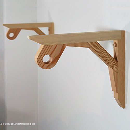 Pair Of Shelf Support Brackets With A Closet Rod Setting Attached, Hanging Wardrobe/Coat Rack &amp; Shelf Bracket--Set of 2