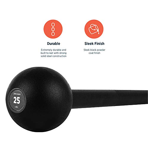 Retrospec Steel Macebell 5 to 30lbs for Men & Women Steel Mace Strength