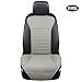 EDEALYN (2PCS Driver and Passenger Seat cover PU leather Seat covers Universal Car Seat Covers Front seat Protector covers Fit Most Sedans &Truck &SUV (2 PCS Gray-Taupe)