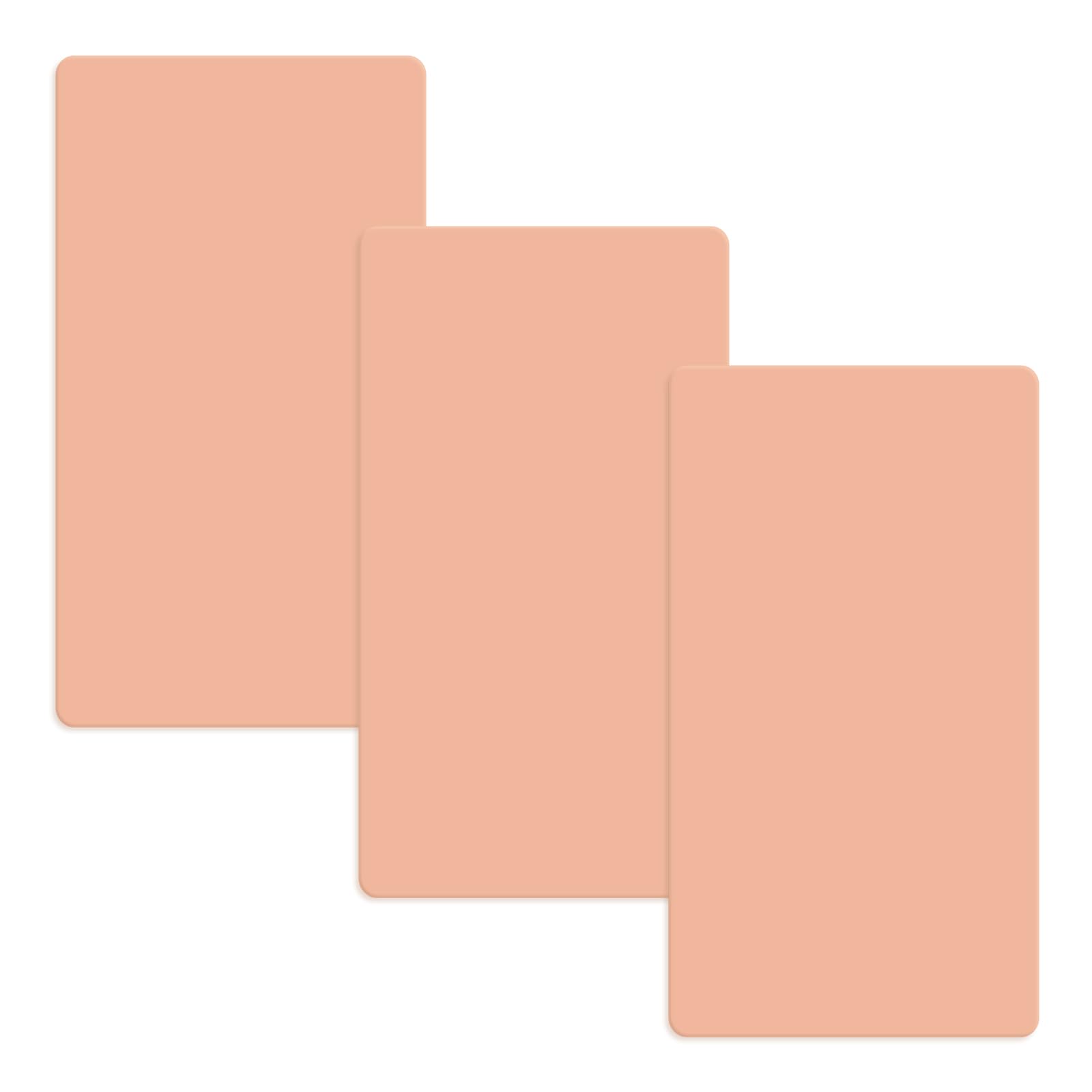 ATOMUS 3pcs Blank Tattoo Practice Skin Sheet 2 mm Double Sides Silicone Microblading Tattoo Practice Skin Synthetic Skin for Beginners and Experienced Tattooers（pink）