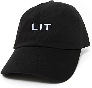 Lit Hat Lit Baseball Cap Lit Dad Hat Adjustable Embroidered Cap Black