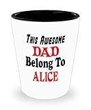 Alice White Ceramic Shot Glass Name This Awesome