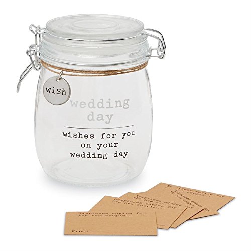 Wedding Day Wish Jar Set, 6 3/4" x 4 1/4" Diameter.
