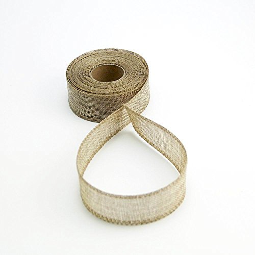 image for VATIN Natural Jute Burlap Ribbon Roll for For Bow Making, Wreaths, Flo