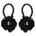 DZT1968® Baby Girl Pearl Chiffon Flower Foot Jewelry Shoes Barefoot Sandals (Black)