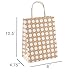 GSSUSA 8x4.75x10 50 Pcs Kraft Paper Bags Shopping Bags Grocery Mechandise Paper Gift Bags (Brown with White Dot)
