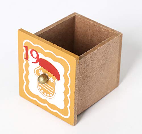BRUBAKER Advent Calendar - Wooden Gingerbread House with 4 LED Lights - 10.3 x 17.7 x 2.1 inches - Thumbnail 4