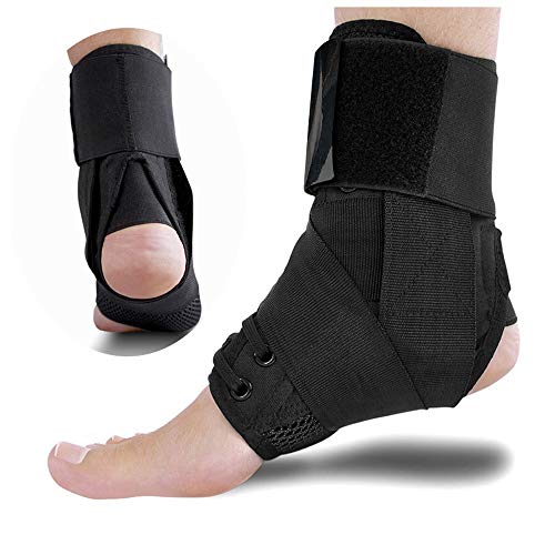 Lace Up Ankle Stabilizer Brace, Women Men Breathable Adjustable Foot Support Wrap for Sport, Ankle Sprain, Plantar Fasciitis, Injury Recovery - Thumbnail 2
