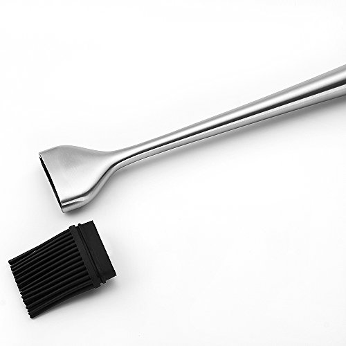 HQY 2 Pack Heavy-Duty BBQ Basting Brush,12 Inch & 7 Inch-Great for BBQ Meat,Cakes and Pastries - Thumbnail 4