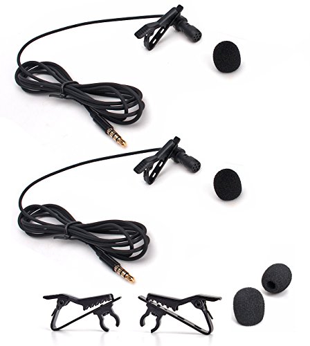 ZRAMO 2 SET of Lavalier Microphone for Iphone and Smartphones - Perfect for Recording Youtube/Interview/Video Conference/Podcast/Voice Dictation/iPhone/ASMR