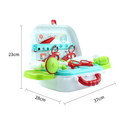 Karooch 15pcs Pretend Play Simulation Medical Equipment Shoulder Bag Set Mini Playset Dollhouse Children Doctor Role Play Toy for Kids Girls and Boys
