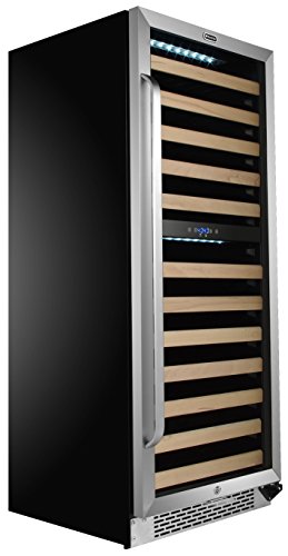 Whynter-BWR-0922DZ-92-Built-in-or-Freestanding-Stainless-Steel-Dual-Zone-Compressor-Large-Capacity-Wine-Refrigerator-Rack-for-Open-Bottles-and-LED-Display-One-Size-Black