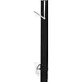 KARE Design Wall Clock Pendulum, Chrome/Black, Modern, Silent, Rectangular Shape, Home Decor, Large Wall Clock for Living Room, Hallway, Bedroom, Office, 65x6x6 cm (H/W/D)