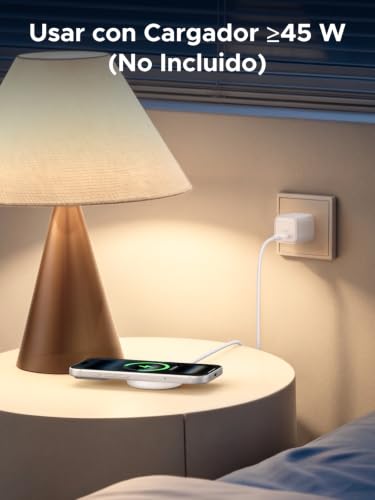 UGREEN Zapix Qi2 25W Certified iPhone MagSafe Wireless Charger Compatible with iPhone 17 16 15 14 13 12 Air Plus Pro MAX, Magnetic Charger Fast Charging with 1.5M Long Cable (White)