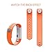 AK for Fitbit Alta Bands, Replacement Fitbit Bands for Fitbit Alta/Alta HR with Metal Clasp (Orange, Small)