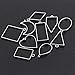 JETEHO Open Bezels Charms Pendant with 10 Styles Blank Frame Pendant Open Back Bezel Pendant Blanks for UV Resin Crafts/Jewelry Making(Zinc Alloy, Gold&Silver)