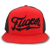 Trucker Hat &ndash; Flat Bill Mesh Snapback &ndash; 5-Panel Black Cap with Bold Front Embroidery