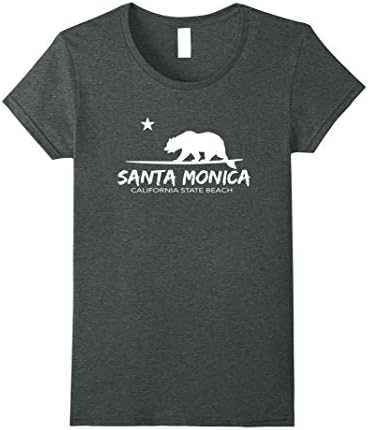 Womens Santa Monica State Beach T-shirt Large Dark Heather
