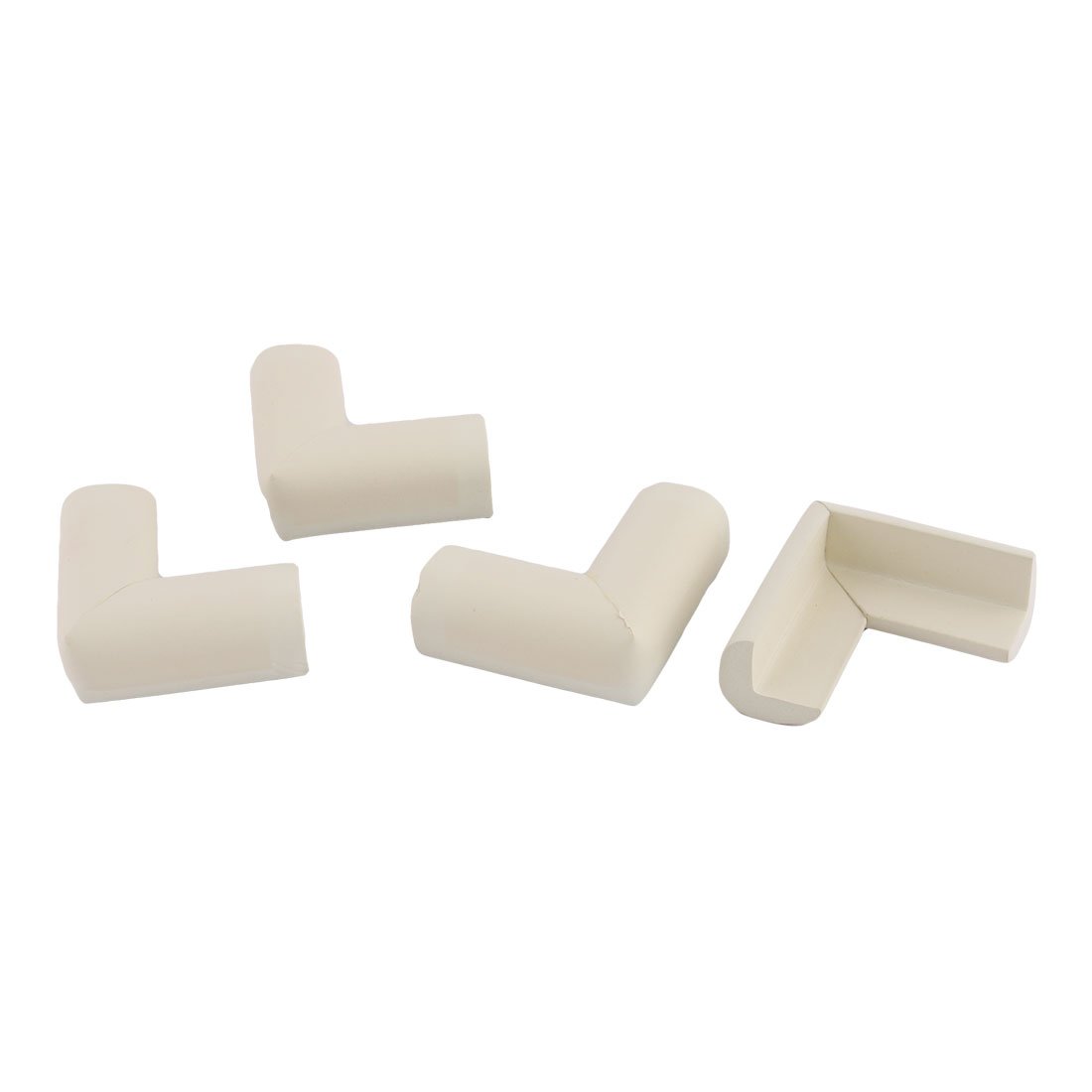 sourcingmap Household Furniture Table Drawer Cabinet Corner Edge Protect Bumper Cushion 4 Pcs White