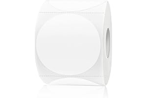 YEGAWEN Removable Labels, 2 Inch Colored Dot Stickers, Waterproof Circle Color Labels, Writable Garage Sale Price Tags Stickers, Suitable for Laser and Inkjet Printable (300Pcs, White)