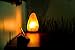 8 to 9 Inch Himalayan Salt Lamp Hand Carved, Natural Wood Base with Dimmer Control, 6-9 lb. Mined from Himalayan Mountain Range, Beautiful Amber Color, 100% Authentic Himalayan Salt Lamp