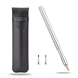 Stylus Pen, ASONRL Super Capacitive Stylus Fine Point Styluses with Extra 2PCS Replaceable Thin Point Disc Tips Universal for Tablet/iPad Mini/Smartphones All Touch Screen Devices-white